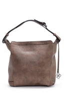 Women's Camel Synthetic Leather Backpack | Derimod Women's Camel Synthetic Leather Backpack | Derimod