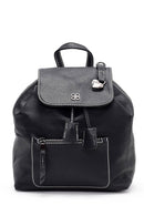 Women's Black Synthetic Leather Backpack | Derimod Women's Black Synthetic Leather Backpack | Derimod