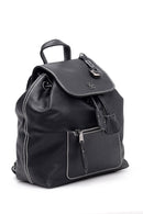 Women's Black Synthetic Leather Backpack | Derimod Women's Black Synthetic Leather Backpack | Derimod