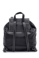 Women's Black Synthetic Leather Backpack | Derimod Women's Black Synthetic Leather Backpack | Derimod