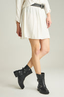 Women's Leather Boots with Studs and Buckle Detail | Derimod Women's Leather Boots with Studs and Buckle Detail | Derimod