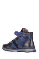 Camouflage Pattern Men's Leather Boots | Derimod Camouflage Pattern Men's Leather Boots | Derimod