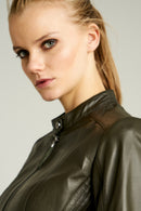 Nıta Women's Leather Jacket | Derimod Nıta Women's Leather Jacket | Derimod