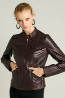 NITA WOMEN'S LEATHER JACKET | Derimod NITA WOMEN'S LEATHER JACKET | Derimod