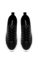 Kadın Siyah Bağcıklı Kalın Tabanlı Sneaker | Derimod Kadın Siyah Bağcıklı Kalın Tabanlı Sneaker | Derimod