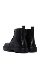 Men's Black Zippered Casual Leather Boots | Derimod Men's Black Zippered Casual Leather Boots | Derimod