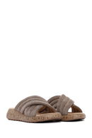 Women's Mink Suede Comfort Slippers | Derimod Women's Mink Suede Comfort Slippers | Derimod