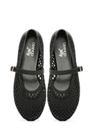 Women's Black Buckled Jelly Ballerinas | Derimod Women's Black Buckled Jelly Ballerinas | Derimod