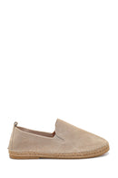 Men's Beige Suede Leather Espadrille | Derimod Men's Beige Suede Leather Espadrille | Derimod