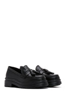 Kadın Siyah Deri Maskülen Loafer | Derimod Kadın Siyah Deri Maskülen Loafer | Derimod