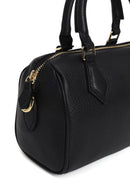 Woman Black Long-Strap Leather Shoulder Bag | Derimod Woman Black Long-Strap Leather Shoulder Bag | Derimod