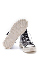 Women's Leather Zipper Detailed Lace Up Boots | Derimod Women's Leather Zipper Detailed Lace Up Boots | Derimod