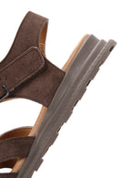 Women's Mink Ankle Strap Suede Leather Sandals | Derimod Women's Mink Ankle Strap Suede Leather Sandals | Derimod