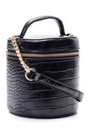 Women's Crocodile Patterned Chain Detailed Bag | Derimod Women's Crocodile Patterned Chain Detailed Bag | Derimod