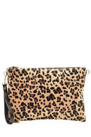 Women's Leopard Patterned Clutch Bag | Derimod Women's Leopard Patterned Clutch Bag | Derimod