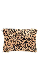 Women's Leopard Patterned Clutch Bag | Derimod Women's Leopard Patterned Clutch Bag | Derimod