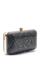 Women's Crocodile Patterned Clutch Bag | Derimod Women's Crocodile Patterned Clutch Bag | Derimod