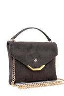 Women's Suede Chain Bag | Derimod Women's Suede Chain Bag | Derimod