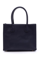 Women's Navy Blue Synthetic Leather Shoulder Bag | Derimod Women's Navy Blue Synthetic Leather Shoulder Bag | Derimod