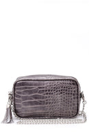 Women's Crocodile Patterned Chain Bag | Derimod Women's Crocodile Patterned Chain Bag | Derimod