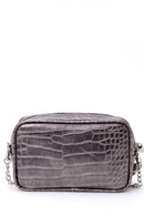 Women's Crocodile Patterned Chain Bag | Derimod Women's Crocodile Patterned Chain Bag | Derimod