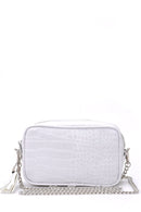 Women's Crocodile Patterned Chain Bag | Derimod Women's Crocodile Patterned Chain Bag | Derimod