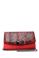 Women's Snakeskin Detailed Clutch Bag | Derimod Women's Snakeskin Detailed Clutch Bag | Derimod