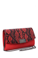 Women's Snakeskin Detailed Clutch Bag | Derimod Women's Snakeskin Detailed Clutch Bag | Derimod