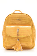Women's Crocodile Patterned Backpack | Derimod Women's Crocodile Patterned Backpack | Derimod