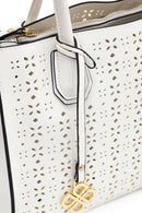 Women's White Synthetic Leather Shoulder Bag | Derimod Women's White Synthetic Leather Shoulder Bag | Derimod