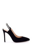 Women's Stone Suede Heeled Shoes | Derimod Women's Stone Suede Heeled Shoes | Derimod