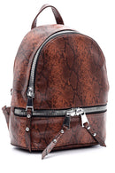 Women's Snakeskin Patterned Backpack | Derimod Women's Snakeskin Patterned Backpack | Derimod