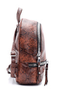Women's Snakeskin Patterned Backpack | Derimod Women's Snakeskin Patterned Backpack | Derimod