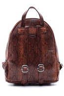 Women's Snakeskin Patterned Backpack | Derimod Women's Snakeskin Patterned Backpack | Derimod