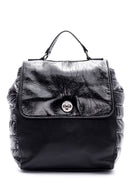 Women's Patent Leather Detailed Backpack | Derimod Women's Patent Leather Detailed Backpack | Derimod