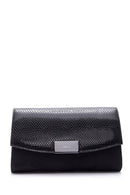 Women's Snakeskin Detailed Clutch Bag | Derimod Women's Snakeskin Detailed Clutch Bag | Derimod