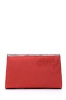 Women's Snakeskin Detailed Clutch Bag | Derimod Women's Snakeskin Detailed Clutch Bag | Derimod
