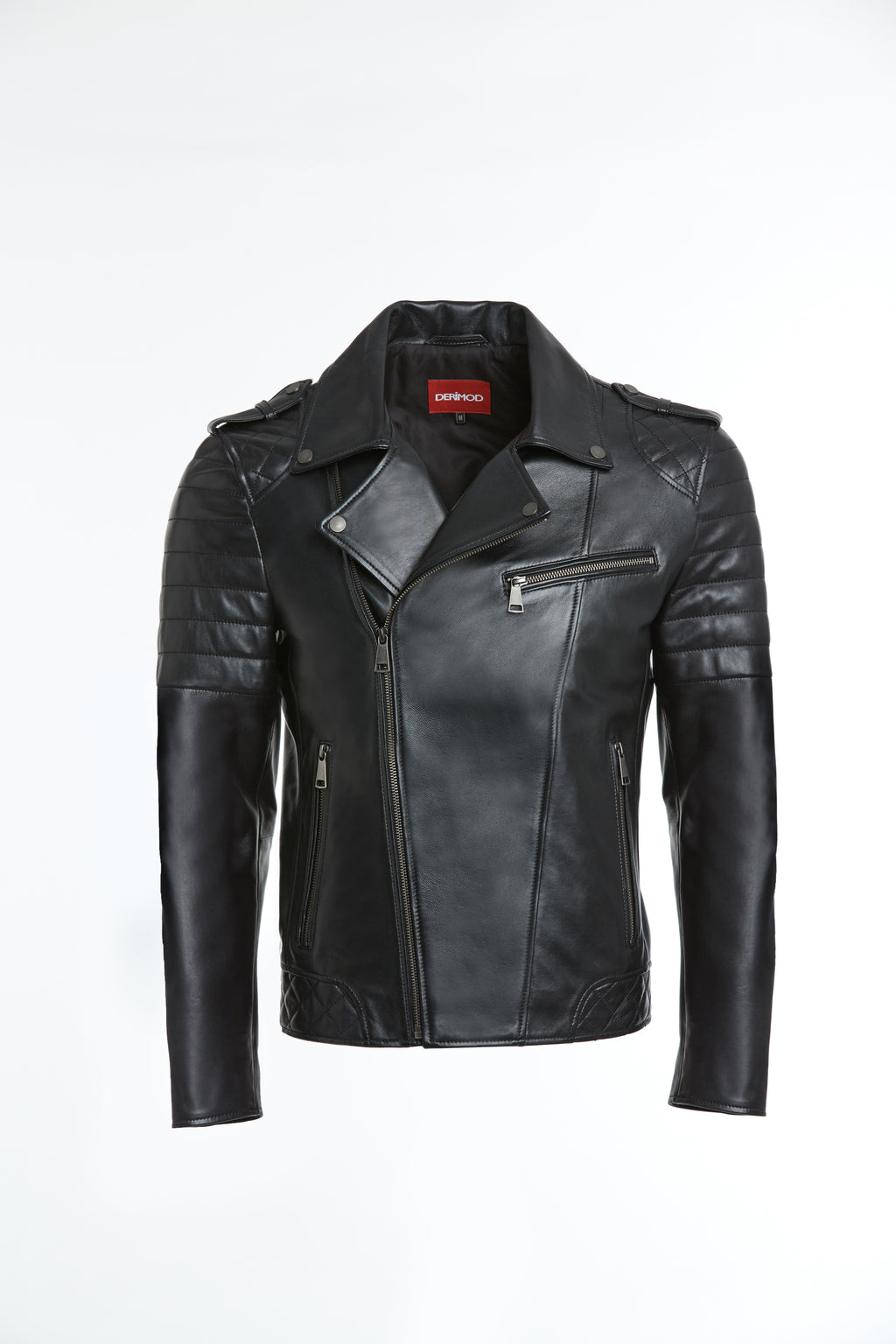 Speedy Erkek Siyah Biker Deri Mont