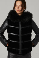 Loretta Women's Black Teddy Jacket | Derimod Loretta Women's Black Teddy Jacket | Derimod