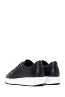 Erkek Siyah Bağcıklı Deri Sneaker | Derimod Erkek Siyah Bağcıklı Deri Sneaker | Derimod