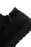 Men's Black Leather Zippered Casual Nubuck Leather Boots | Derimod Men's Black Leather Zippered Casual Nubuck Leather Boots | Derimod