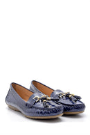 Women's Crocodile Patterned Patent Leather Loafer | Derimod Women's Crocodile Patterned Patent Leather Loafer | Derimod