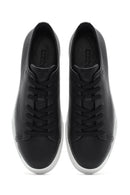 Men's Black Lace-up Leather Sneaker | Derimod Men's Black Lace-up Leather Sneaker | Derimod