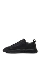 Men's Black Thick-Soled Leather Sneaker | Derimod Men's Black Thick-Soled Leather Sneaker | Derimod