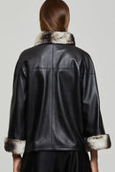 Della Women's Leather Jacket | Derimod Della Women's Leather Jacket | Derimod