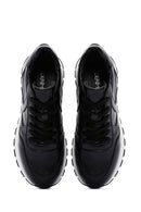 Kadın Siyah Kalın Tabanlı Deri Sneaker | Derimod Kadın Siyah Kalın Tabanlı Deri Sneaker | Derimod