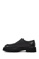 Male Black Lace-Up Thick-Soled Leather Casual Shoes | Derimod Male Black Lace-Up Thick-Soled Leather Casual Shoes | Derimod