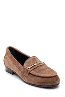 Women's Leather Buckle Suede Loafer | Derimod Women's Leather Buckle Suede Loafer | Derimod