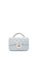 Women's Blue Long Strap Quilted Crossbody Bag | Derimod Women's Blue Long Strap Quilted Crossbody Bag | Derimod