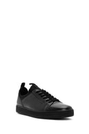 Erkek Siyah Bağcıklı Deri Casual Sneaker | Derimod Erkek Siyah Bağcıklı Deri Casual Sneaker | Derimod